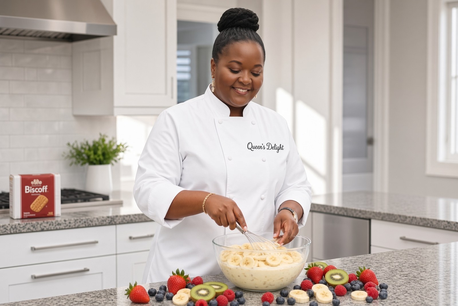 Queen's Delight chef in the kitchen